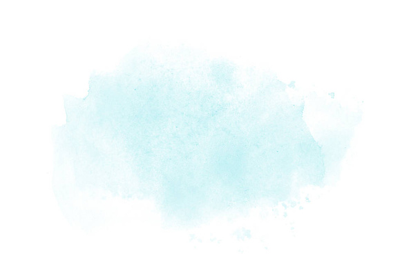 Abstrakcja akwarela obraz tła z ciekłym bryzg farby Aquarelle, izolowane na białym tle. Jasnoniebieskie odcienie - Zdjęcie, obraz