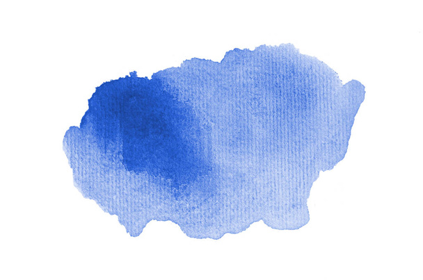 абстрактне акварельне зображення на фоні з рідкою фарбою акварелі, ізольоване на білому. сині тони
 - Фото, зображення