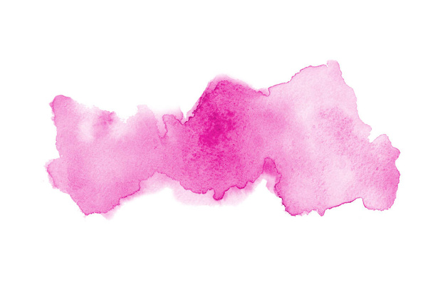 Αφηρημένη εικόνα φόντου υδατογραφίσματος με υγρή διασπορά χρώματος Aquarelle, απομονωμένη σε λευκό. Ροζ αποχρώσεις - Φωτογραφία, εικόνα