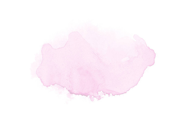 абстрактне акварельне зображення на фоні з рідкою фарбою акварелі, ізольоване на білому. рожеві тони
 - Фото, зображення