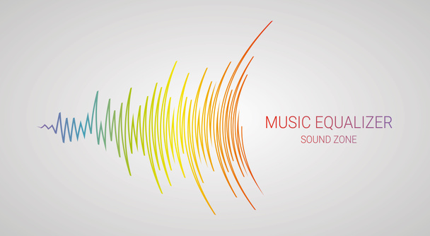 Muziek Golf logo. Kleur pulse audio speler - Foto, afbeelding