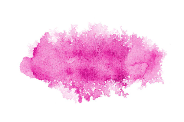 Imagen de fondo de acuarela abstracta con una salpicadura líquida de pintura acuarela, aislada en blanco. Tonos rosados
 - Foto, imagen