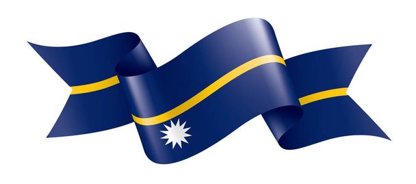 Nauru zászló, egy fehér háttér vektor illusztráció - Vektor, kép
