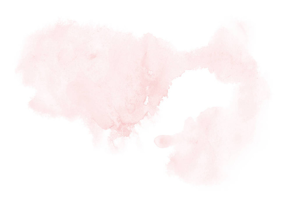 Αφηρημένη Υδατογραφία φόντο εικόνα με ένα υγρό πιτσιλίσματα aquarelle βαφής, απομονωμένα σε λευκό. Αποχρώσεις του κόκκινου - Φωτογραφία, εικόνα