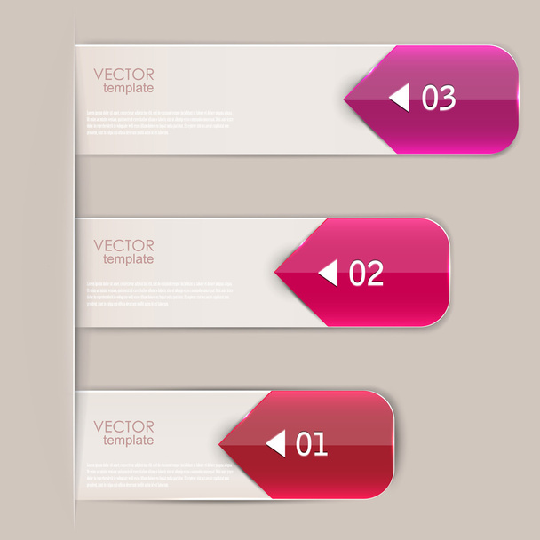 Set of bookmarks, stickers, labels, tags. Vector template for in - Διάνυσμα, εικόνα