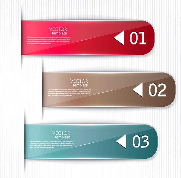 Set of bookmarks, stickers, labels, tags. Vector template for in - Vetor, Imagem