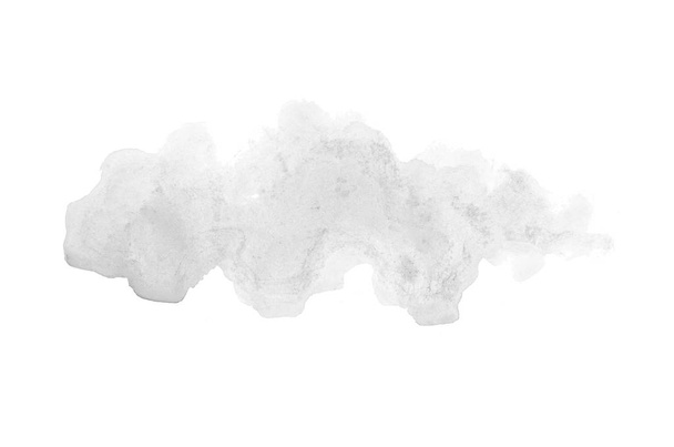 Imagem de fundo aquarela abstrata com um respingo líquido de tinta aquarelle, isolado em branco. Tons preto e branco
 - Foto, Imagem