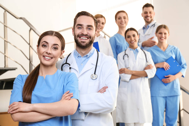 Group of medical doctors at clinic. Unity concept - Photo, Image
