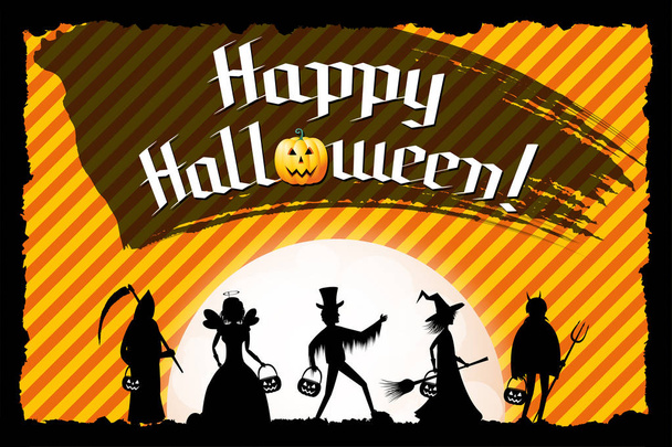 Feliz banner / cartel de Halloween
 - Foto, Imagen