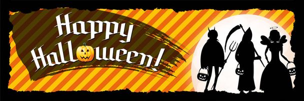 fröhliches Halloween-Banner / Plakat - Foto, Bild
