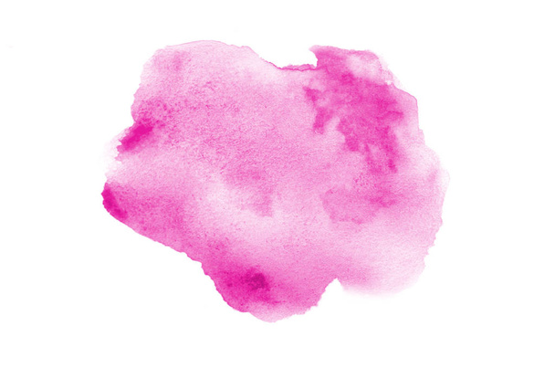 Imagen de fondo de acuarela abstracta con una salpicadura líquida de pintura acuarela, aislada en blanco. Tonos rosados
 - Foto, imagen