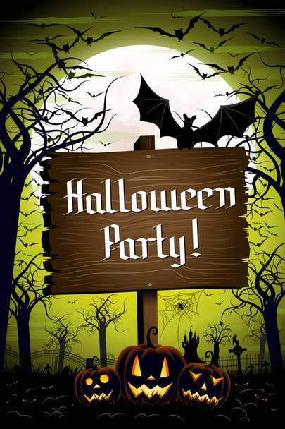Halloween Party-banner/poster - Foto, afbeelding