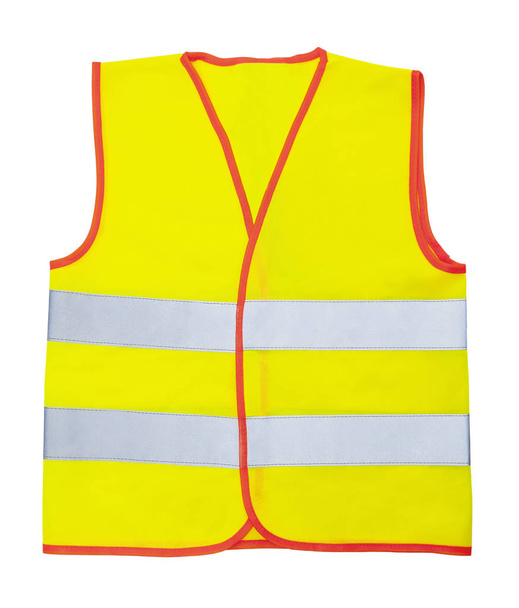 Safety yellow vest isolated on white background - Photo, Image