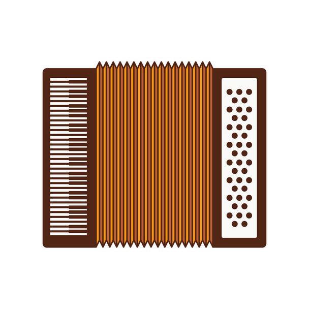schattig accordeon geïsoleerd pictogram - Vector, afbeelding