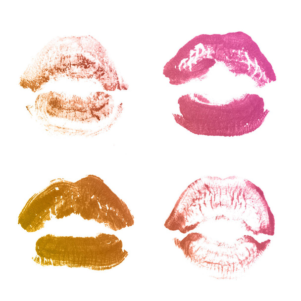 Жіночі губи помада поцілунок набір для валентинки день ізольовані o
 - Фото, зображення