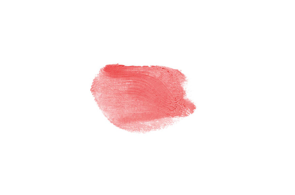 Spalmare e consistenza di rossetto o vernice acrilica isolata su bianco
 - Foto, immagini