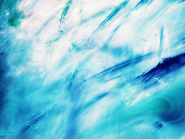 blue abstract fractal background 3d rendering illustration - Fotografie, Obrázek