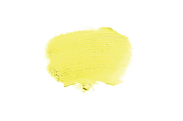 Mancha y textura de lápiz labial o pintura acrílica aislada en blanco
 - Foto, Imagen