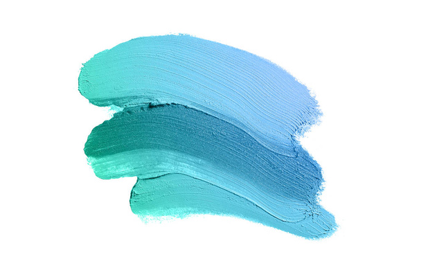 Abstrich und Textur von Lippenstift oder Acrylfarbe isoliert auf Weiß - Foto, Bild