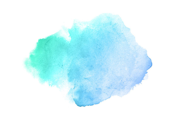 Imagen de fondo de acuarela abstracta con una salpicadura líquida de pintura acuarela, aislada en tonos pastel blancos.
 - Foto, imagen