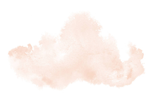 Image abstraite de fond aquarelle avec une éclaboussure liquide de peinture aquarelle, isolée sur blanc. Nuances d'orange
 - Photo, image