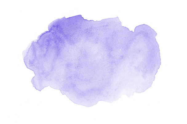 Image abstraite de fond aquarelle avec une éclaboussure liquide de peinture aquarelle, isolée sur blanc. Des tons violets
 - Photo, image