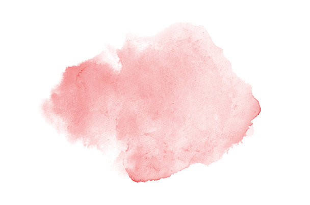 Imagen de fondo de acuarela abstracta con una salpicadura líquida de pintura acuarela, aislada en blanco. Tonos rojos
 - Foto, imagen