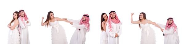 Arap bir adam ve karısı beyaz. - Fotoğraf, Görsel