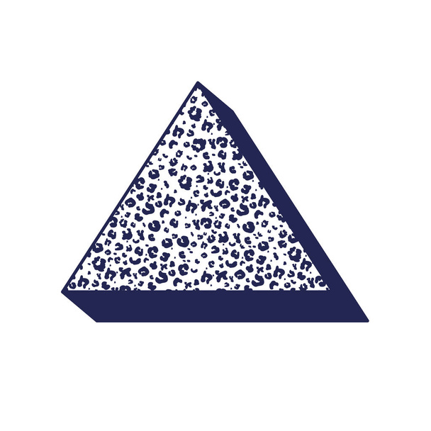 動物のプリントパターン90年代スタイルの三角形 - ベクター画像