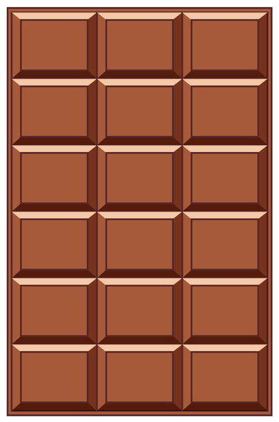A chocolate bar on white backgrounf - Vector, Image