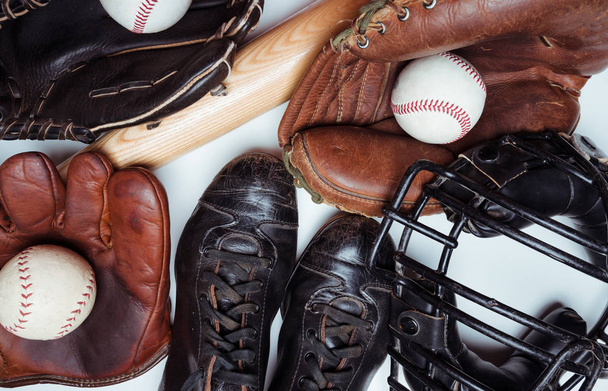 Equipamento de beisebol vintage
 - Foto, Imagem