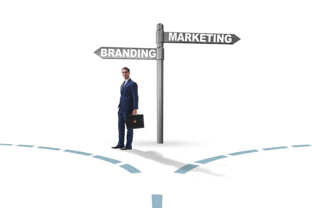 Conceito de branding e marketing com empresário
 - Foto, Imagem
