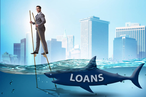 Podnikatel úspěšně zabývá půjčky a dluhy - Fotografie, Obrázek
