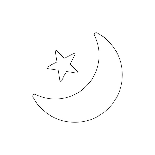 maan ster fase omtrek pictogram. Tekens en symbolen kunnen worden gebruikt voor web, logo, mobiele app, ui, UX - Vector, afbeelding