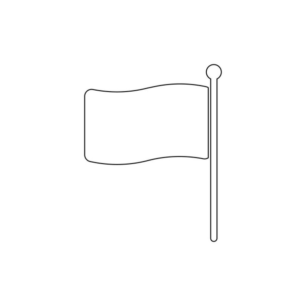flag outline icon. Signs and symbols can be used for web, logo, mobile app, UI, UX - Wektor, obraz
