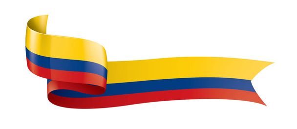 Kolumbian lippu, vektorikuva valkoisella pohjalla - Vektori, kuva