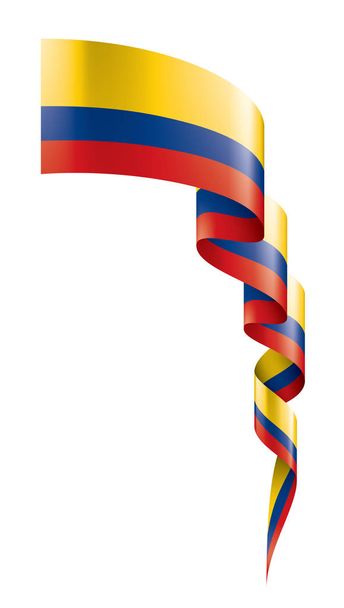 Bandera de Colombia, ilustración vectorial sobre fondo blanco - Vector, Imagen