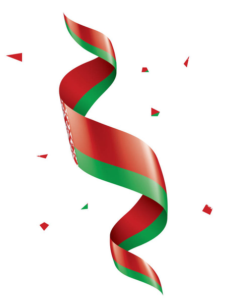 Fehéroroszország zászló, egy fehér háttér vektor illusztráció - Vektor, kép