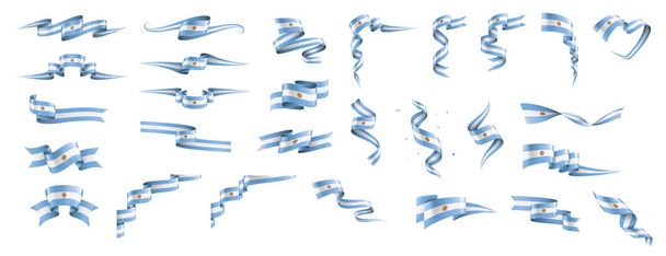 Drapeau argentin, illustration vectorielle sur fond blanc
 - Vecteur, image
