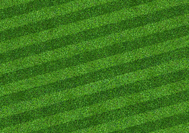 Green grass soccer field background with abstract pattern. - Photo, Image