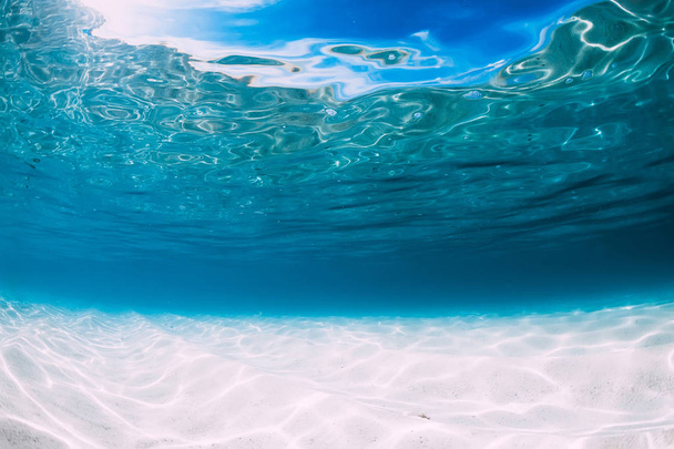 Océan bleu tropical avec sable blanc sous-marin à Hawaï
 - Photo, image