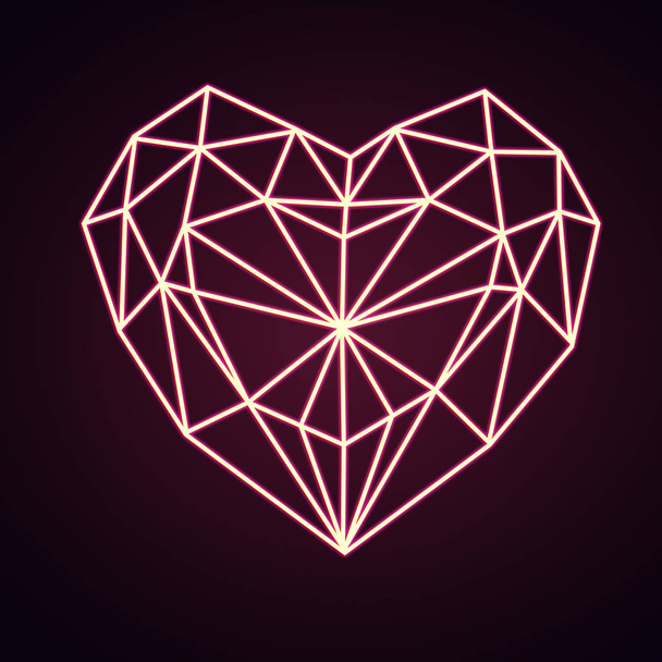 Абстрактная геометрическая иллюстрация сердца
 - Фото, изображение