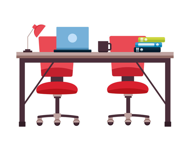 office desk chair workplace - Vector, Image