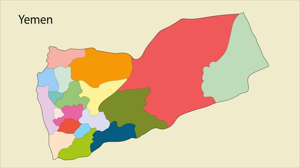 A Jemeni színsor vektor térképe - Vektor, kép