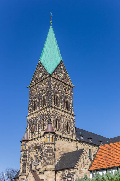 Wieża kościoła Martinus w Herten Westerholt - Zdjęcie, obraz