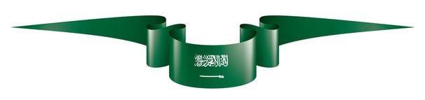 Saudi Arabia flag, vector illustration on a white background - Vector, Image
