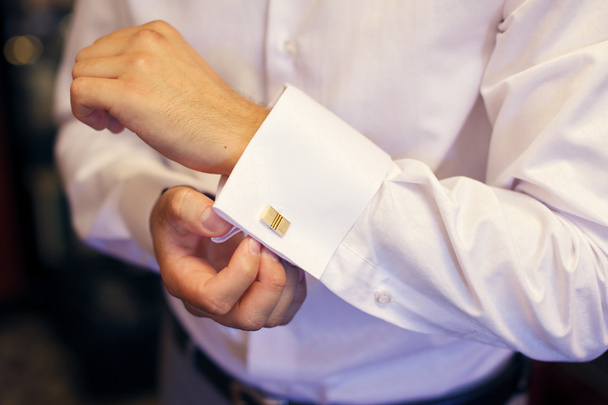 Men wear a shirt and cufflinks - Photo, Image