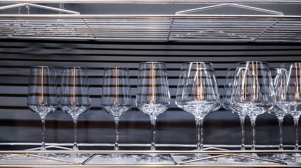 Brandy glasses and wineglasses. - Photo, Image