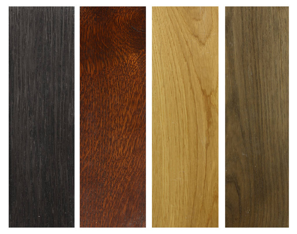 Vier kleuren van zwart en bruin hout - Foto, afbeelding