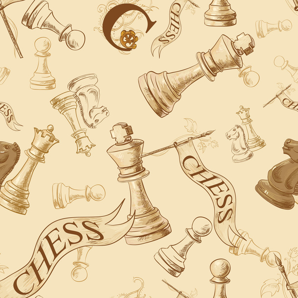 nahtlose Vektormuster mit Schach - Vektor, Bild